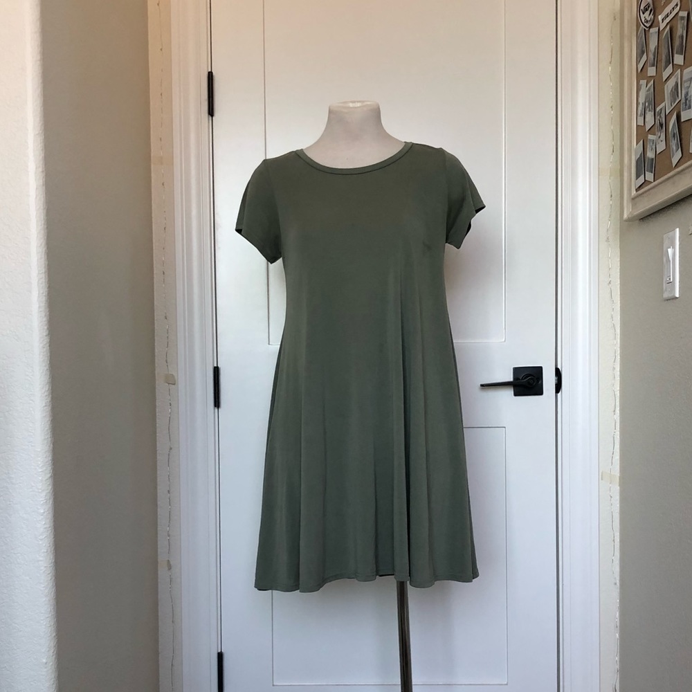 Green T-shirt Dress